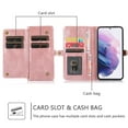 thumbnail image 2 of ELEHOLD Luxury Multi-Functional Wallet Case for Samsung Galaxy S23 with Card Slots Dual-Use Detachable Phone Case Magnetic Function Lanyard Shockproof Wallet Case,Rosegold, 2 of 7