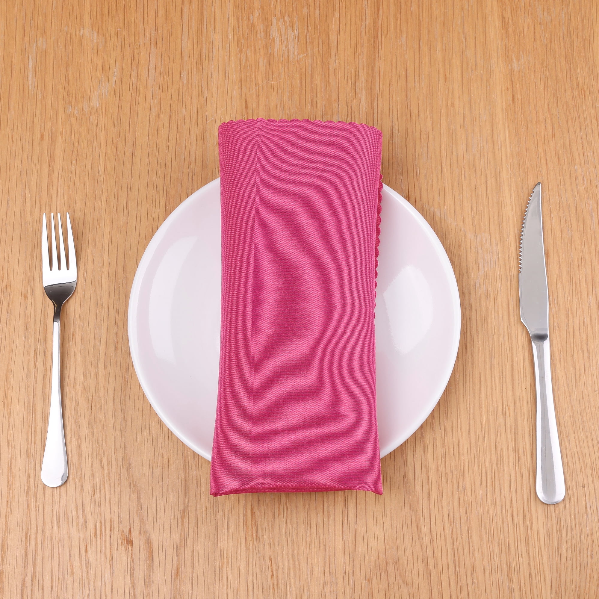 Unique Bargains 6 Pack Polyester Great Napkin Choice for Wedding Restaurant Dinner Banquet Rose Red