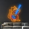 thumbnail image 5 of Handmadetneonsign Cat Playing Guitar Wall Art, Cat Guitar Wall Decor, Funny Cat Home Wall Decor, 5 of 5