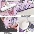 thumbnail image 3 of Purple Gothic Cat Crystal Pattern Kitchen Rug Mat,Kitchen Runner Rugs Non Skid Washable,Decorative Kitchen Floor Mats for Kitchen,Sink,Laundry,17"X47", 3 of 5