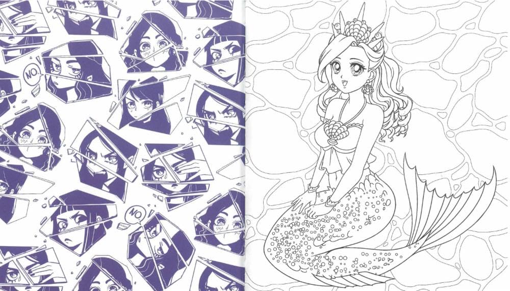 No Author Manga coloring. Album da colorare per bambini, fantastici personaggi in s (Paperback)