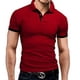 thumbnail image 4 of Men Shirt Men 1/3 Button T Shirt Pure Color Breathable Short Sleeve Stretchy Skin Friendly Slim Fit For Men For Leisure ANGGREK Otros, 4 of 7