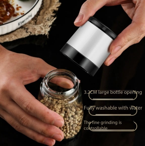Manual Pepper Grinder - Portable and Easy to Use for Spices, Sea Salt, and More