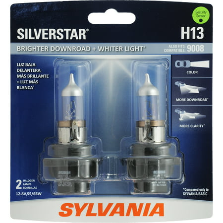 SYLVANIA H13 SilverStar Halogen Headlight Bulb, Pack of (Best H13 Headlight Bulbs)