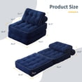 thumbnail image 6 of BIGSYY Foldable Chair Bed, Futon Sofa for Bedroom & Living Room, Adult Multipurpose Seating for Small Spaces,Blue, 6 of 8