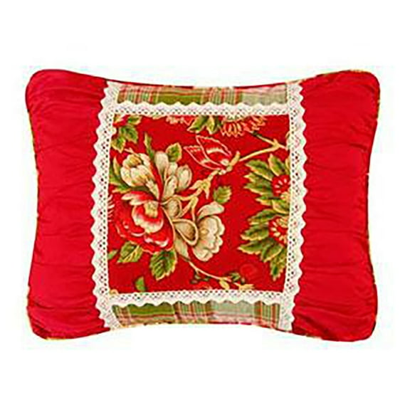 Floral Center Quilted Accent Pillow