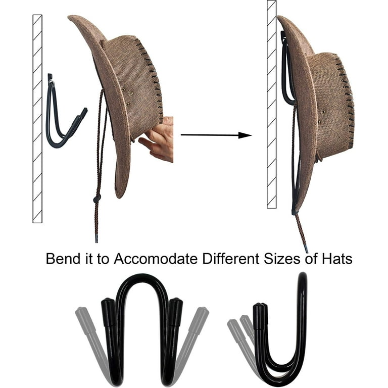 Cowboy Hat Rack Hat Holder Hat Organizer Hat Wall Mount - 4/PK No Hat 