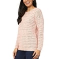 thumbnail image 2 of Leo & Nicole Women's Pointelle Sweater, 2 of 4