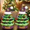 thumbnail image 3 of Minnesota Vikings 2-Pack 4" Ceramic LED Christmas Tree Set, 3 of 3