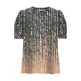 thumbnail image 5 of Women's Short Sleeve Tops Cotton Summer Blouses for Women Round Neck T Shirts Printed T Shirts for Women Petite Women Top, 5 of 5