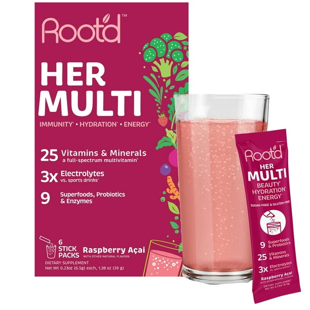 Root'd Her Multi Essential Multivitamin + SugarFree Electrolytes
