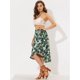 thumbnail image 5 of Falda Cruzada A Media Pierna Floral Hawaiana Tropical Para Mujer Allegra K Azul gris oscuro L, 5 of 5
