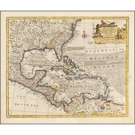 LAMINATED POSTER An Accurate Map of the West Indies Drawn from the best Authorities, assisted by the most approved modern Maps and Charts . . . POSTER PRINT 24 x