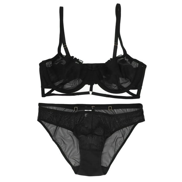 Conjunto De Lencería Con Sujetador De Encaje Para Mujer Conjunto De Bralette De Encaje Para Mujer Conjunto De Sujetador Bralette Con Correa Bordada De Encaje Ultrafino Push Up ANGGREK Otros