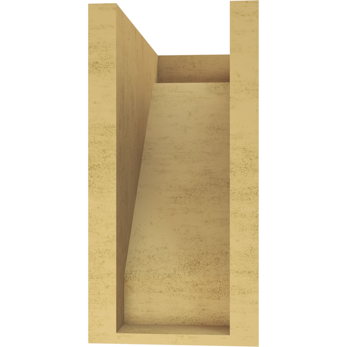 6"W x 12"D x 12"H Classic Burlington Rough Cedar Woodgrain TimberThane Corbel, Primed Tan