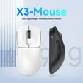 thumbnail image 4 of ATTACK SHARK X3 49g SUPERLIGHT Mouse, PixArt PAW3395 Gaming Sensor, BT/2.4G Wireless/Wired Gaming Mouse, 6 Adjustable DPI up to 26000, 200 Hrs Battery, G502, Office Mice for Win11/Xbox/PS/Mac (White), 4 of 10