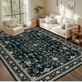 thumbnail image 2 of Area Rugs 10x14 Living Room Rug: Washable Rug Soft Vintage Boho Medallion Carpet Indoor Floor Non-Slip Stain Resistant Large Carpets for Bedroom Dining Room Farmhouse Nursery Home Office Black, 2 of 17