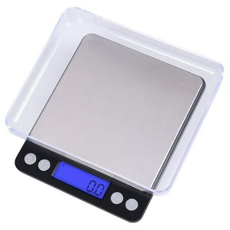 

Synpinya Digital Kitchen Scale 3000 G / 0.1 G Pocket Food Scale Conversion Gram Scale with 2 Trays Tare Function Gram Scale