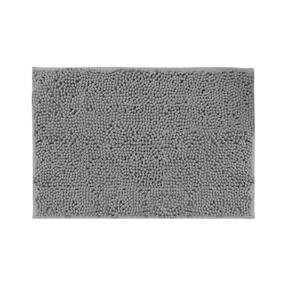 Tapete Shaggy 40cm x 60cm Gris plata