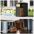 thumbnail image 6 of Nihsuao 53-Gallon Outdoor Package Delivery Box - Large Resin Storage Container with Lockable Lid, Waterproof Deck Box for Porches, Patios, Curbside, Black, 6 of 8