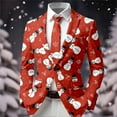 thumbnail image 5 of Christmas blazer B'oys Print Jacket Festive Holiday For K'ids Formal Party Wear Ch'ildrens Elegant Outerwear Coat With Themed Design, 5 of 5