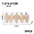 thumbnail image 2 of 2026 Christmas Indoor Home Decor Christmas Ornaments 5 Pack 7 5cm Shiny Electroplated Snow Frosted Pinecone Baubles, 2 of 7