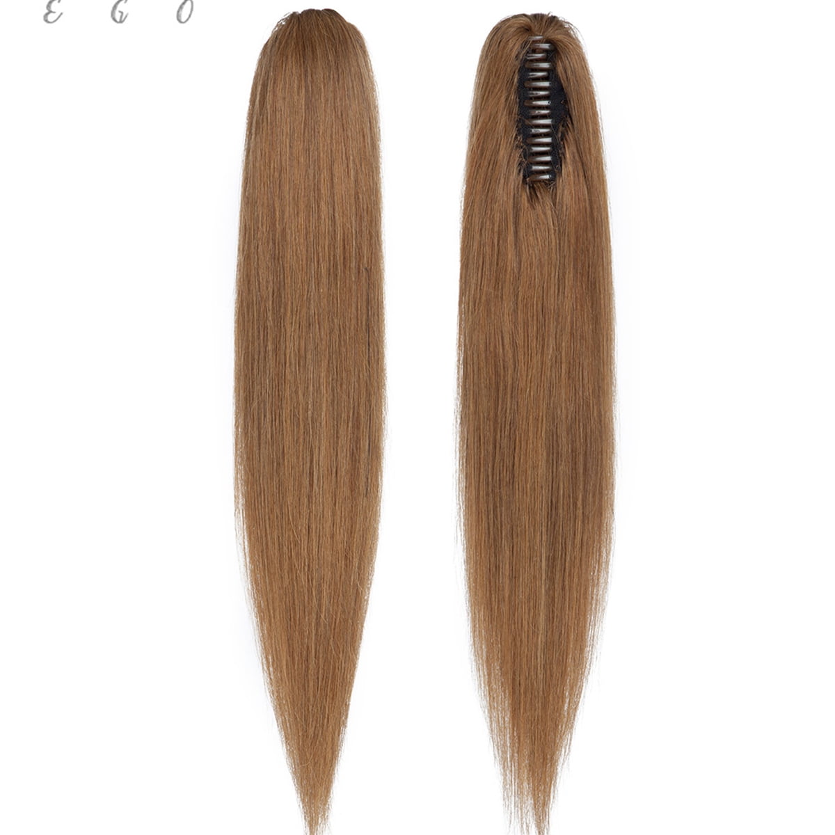 SEGO Jaw/Claw Clip in Hair Extensions Human Hair Clip in Ponytail Hair Extensions 100% Real Remy Hair Long Straight Thick Hair For Women