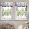 thumbnail image 2 of LALILO Kitchen Curtain Valance Christmas Balls Rod Pocket Window Curtain 52"x 18" Set of 2, 2 of 6