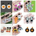 thumbnail image 2 of Various Acrylic Ghost BOO Pumpkin Spider Halloween Earrings Dia De los Muertos, 2 of 9