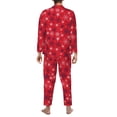thumbnail image 7 of Salouo Snowflake Symphony Print Button-Front Long Sleeve Pajama Set for Men, Soft 2Pjs Men's Long Sleeve Sleepwear -Large, 7 of 7