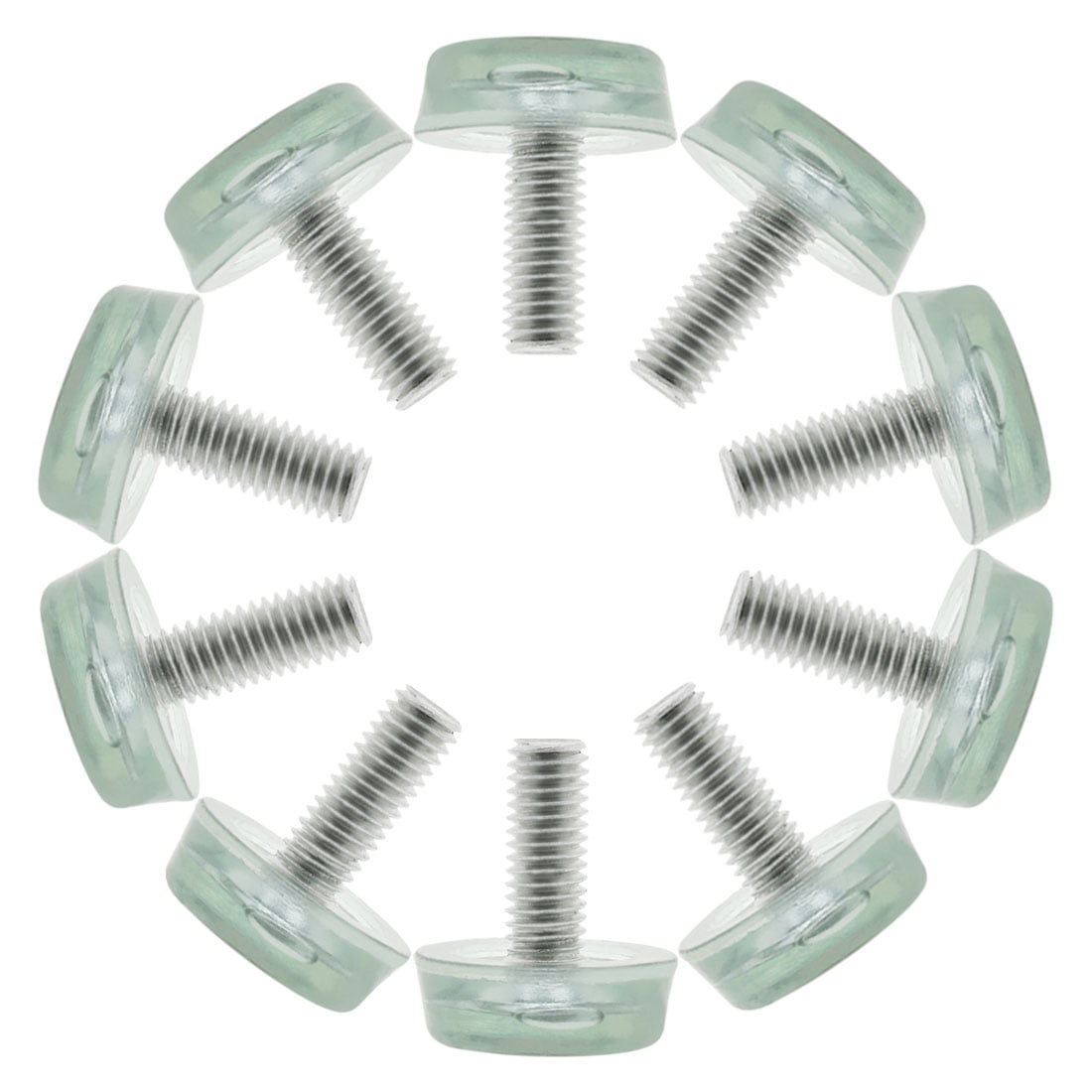 M8x20x25mm Furniture Glide Leveling Feet Adjustable Leveler for Desk Leg 10pcs