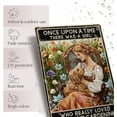 thumbnail image 2 of Funny Garden Decor Gardening Gifts for Women Once Upon A Time There was A Girl Who Really Loved Dogs Vintage Metal Sign 12"x8", 2 of 14