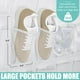 thumbnail image 4 of Organizador de zapatos Tiblue con 35 bolsillos de malla, color blanco, 4 of 8