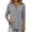 Gray, variant on Ziynglg Boho Shirts for Women V Neck Eyelet 3/4 Length Sleeve V Neck Tops Summer Loose Pajama Casual Blouses