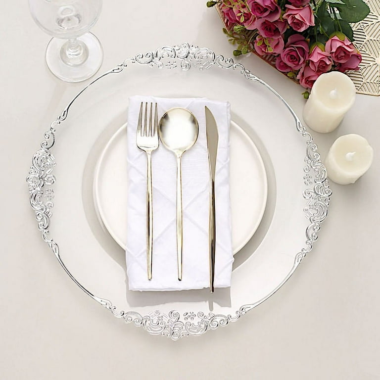 Cheap silver cheap charger plates