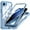 Blue, variant on for i-Phone 16e Case with Built-in Screen Protector, for i-Phone 16E Magnetic Phone Case Compatible with MagSafe, Military-Grade Protection Full Body Shockproof Clear Protective Phone Cover,Pink