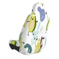 thumbnail image 2 of Goofa Orange Green Avocado Pattern Elastic Car Seat Cover - Stretchable Auto Seat Protector, Easy to Install and Clean for Cars, SUVs, Trucks, and Vans, 2 of 5