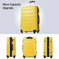thumbnail image 5 of Luggage Sets 3 Piece, Hardside Expandable Suitcase Set with Spinner Wheels, Travel Suitcase, Lightweight Luggage with TSA Lock (Yellow), 5 of 8