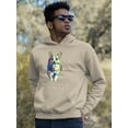 thumbnail image 2 of Colorful Welsh Corgi Walking Hoodie Men -Image by Shutterstock, Male 3X-Large, 2 of 4