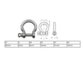 thumbnail image 3 of 10 Pcs Stainless Steel Wire Rope Fastener Bow Shackles 5mm Thread, 3 of 5
