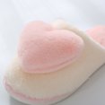 thumbnail image 5 of Unisex Fluffy Heart Slippers sin deslizamiento parejas suaves pareja interior (38-39) Rosa, 5 of 5
