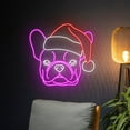 thumbnail image 3 of Handmadetneonsign Christmas French Bulldog Led Sign, Merry Christmas Bulldog Neon Light, Christmas, 3 of 5