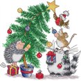 thumbnail image 1 of Christmas Cross Stitch Kits 14CT Stamped Embroidery DIY Crafts (C357 Gift), 1 of 8