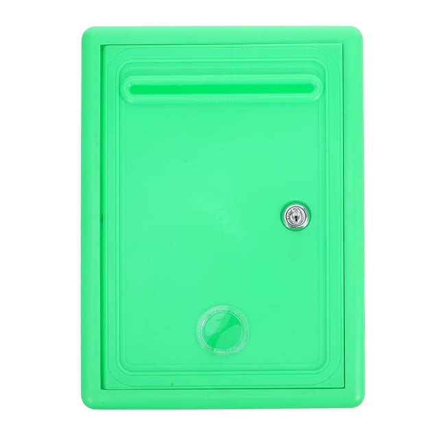 PTOOTP Green Wall Mounted Lockable Donation Box for Daily Use Lock and Easy Installation 10 x 6 x 4 Inches