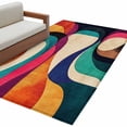 thumbnail image 2 of 3'x5' Area Rugs, Colorful Geometric Indoor Outdoor Area Rug for Living Room Bedroom, Contemporary Minimalist Abstract Washable Bathroom Rugs Kitchen Floor Carpet Mats Home Decor Aesthetic, 2 of 8