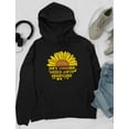 thumbnail image 4 of Cute Sunflower Graphic Sweatshirt Casual Top Girls Women Hoodie XX-Large Black, 4 of 5