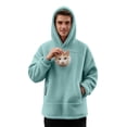 thumbnail image 4 of FUZHIQ Womens Cat Dog Carrier Hoodie Pet Pouch Sweatshirt Kangaroo Pocket Round Opening Hooded Pullover Top, 4 of 8