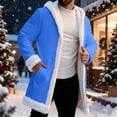 thumbnail image 4 of Ceisia Women's Christmas Solid Color Hooded Cardigan Long Sleeve Gift Wool Collar Sweatshirt Coat with Pockets, 4 of 8
