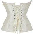 thumbnail image 4 of Women's Bustier Corset Top Sexy Lingerie Sets Black Satin Waist Cincher, 4 of 4