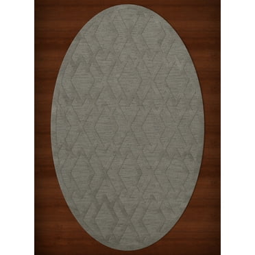 Dalyn Dover Area Rug DV1 Dv1 Silver Diamond Lines 5' x 8' Oval